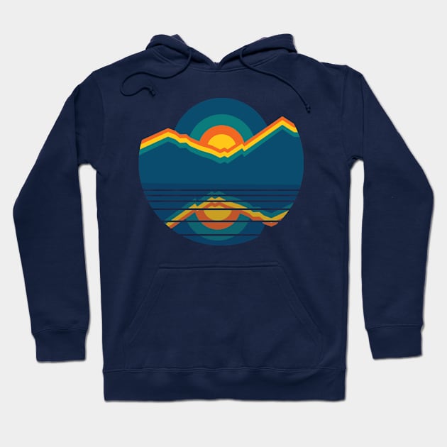 Retro Sun setting Hoodie by PharaohCloset